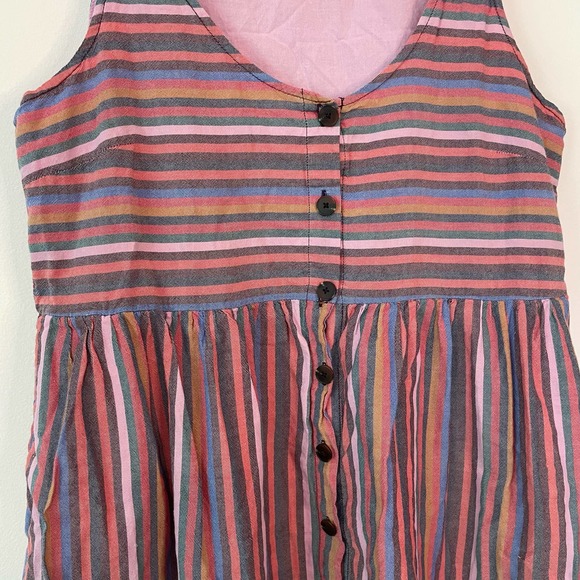 Madewell Blogger Favorite Scoopneck Tank Shirt Dress in Rainbow Stripe - Picture 4 of 7